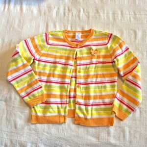 Gymboree girls size 7/8 or Medium Social Butterfly striped cardigan GUC
